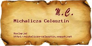 Michalicza Celesztin névjegykártya